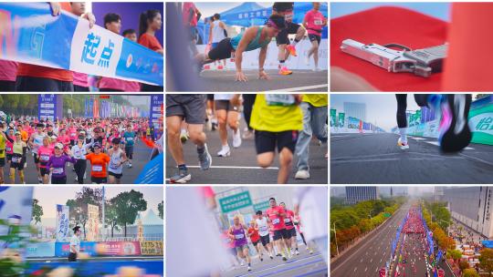 马拉松/跑步/慢镜头/全民赛跑高清在线视频素材下载