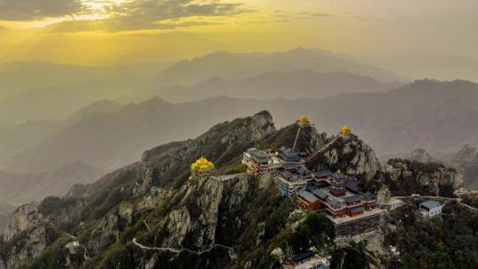 4K延时航拍洛阳老君山日出美景