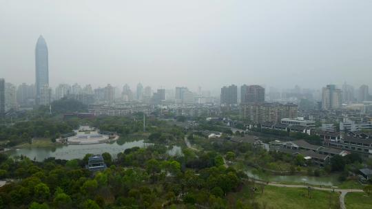 4k 航拍温州城市景观全景