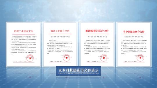 简洁企业商务红头文件展示