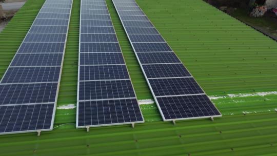 4K太阳能发电站新能源光伏发电合集
