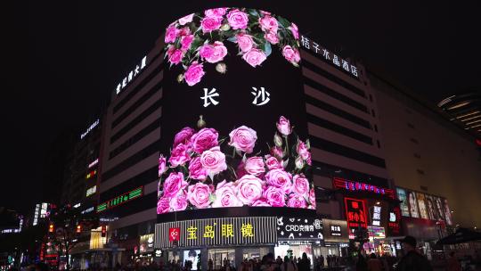 长沙黄兴步行街街景视频素材模板下载