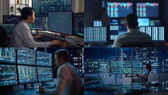【合集】金融投资者在电脑前工作