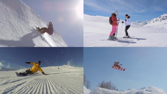 【合集】户外滑雪运动合集视频素材模板下载
