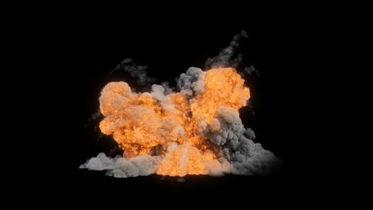 4k巨大的大型爆炸烟尘火光光效-alpha (1)