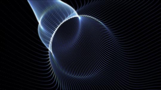 时尚动感蓝色科技感粒子线条流动背景