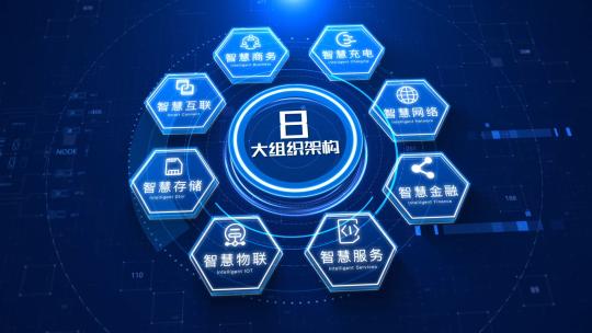 蓝色科技分类组织架构展示