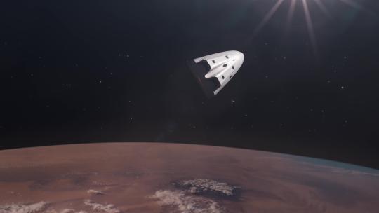 太空舱进入地球和火星大气层4K (1)视频素材模板下载