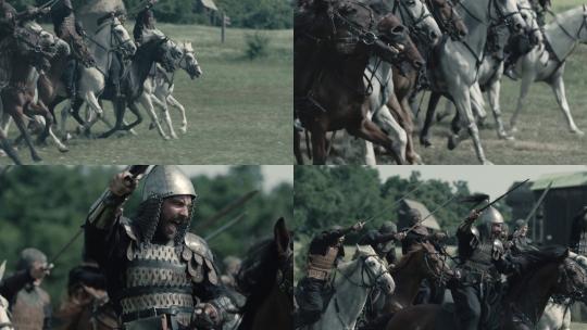 【合集】骑士们在骑马战斗镜头合集视频素材模板下载
