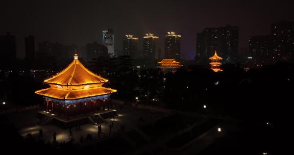 兴庆宫沉香亭航拍合集西安公园素材空境