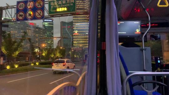 城市交通公交车视频素材模板下载