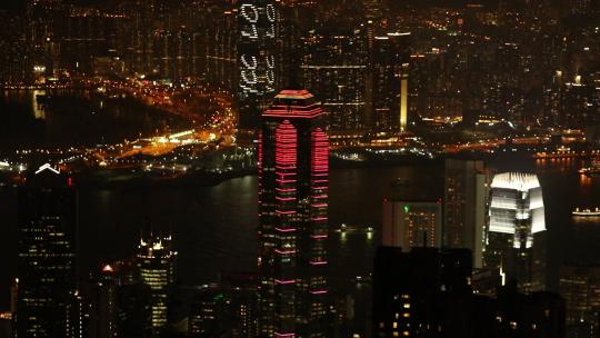 美丽的香港维多利亚港夜景1