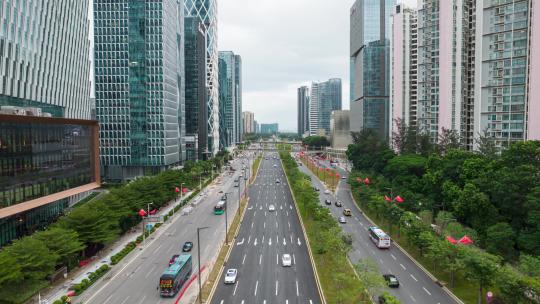 深圳南山后海滨海大道车流延时