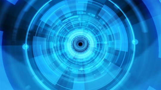 4K蓝色科技隧道AE模板