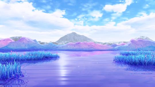 唯美梦幻的山水湖面 唯美梦幻雪山