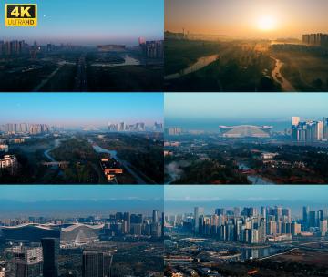成都城市航拍-1视频素材模板下载
