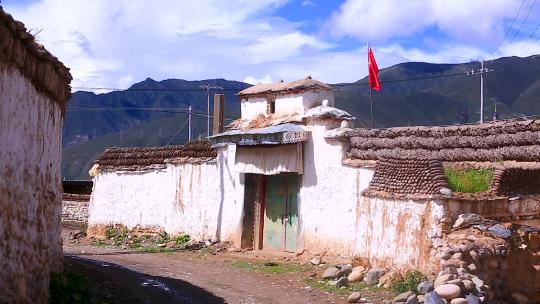实拍西藏农村村落风貌人文空镜