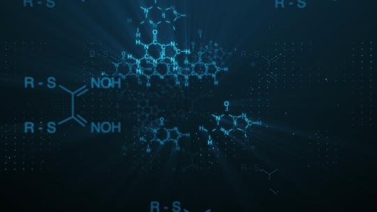 4K科技感化学分子式视频