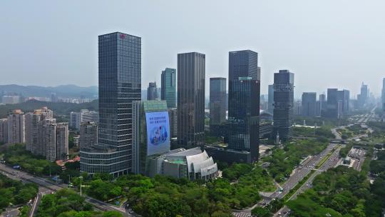 深圳建行大厦全景航拍右环绕