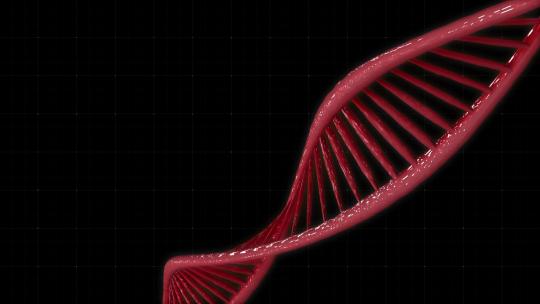 DNA 双螺旋旋转的数字全息图视频素材模板下载