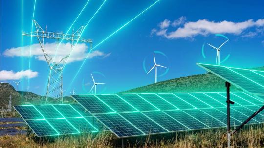 风力太阳能新能源发电加光效