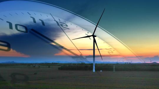 电网电力新能源意境时间片头光伏能源风机