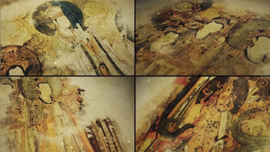 法海寺壁画-帝释天西高清在线视频素材下载