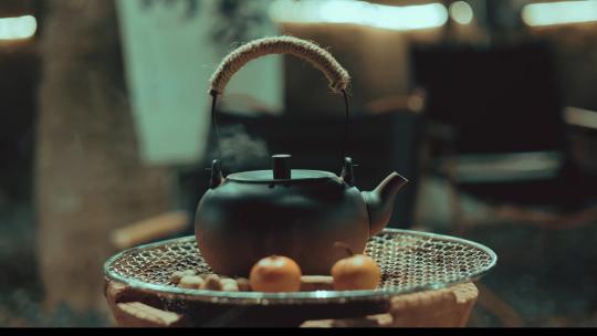 围炉煮茶视频素材模板下载