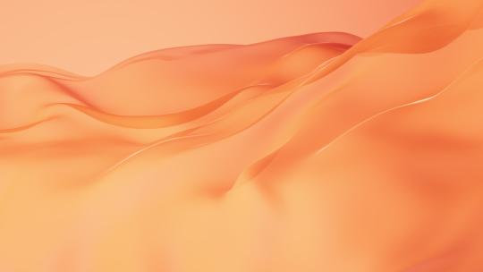 流动的橙色布料3D渲染视频素材模板下载