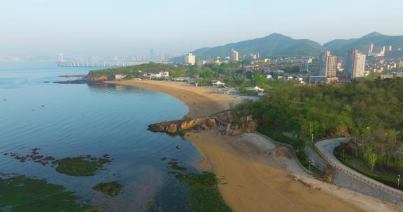 辽宁大连滨海路春季海滨风光