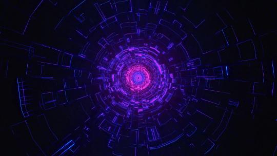 紫外线科幻隧道 VJ循环4K