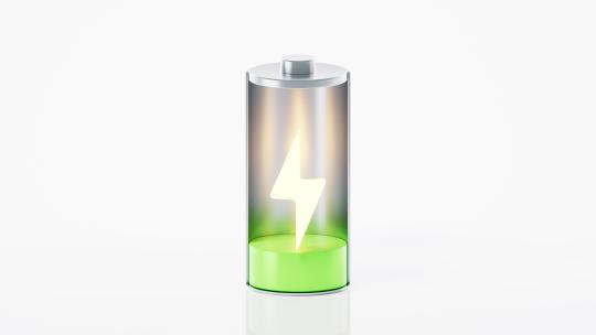 电池与电力能源循环动画3D渲染