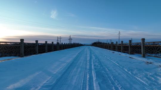 北方冬季冰雪路面桥面