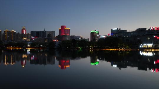 芜湖夜景航拍视频素材模板下载
