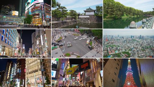 东京日本城市风光视频素材模板下载