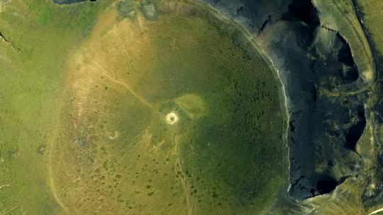 乌兰哈达火山群地址公园无人机航拍视频素材模板下载