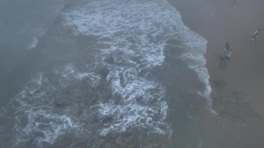 青岛第三海水浴场航拍视频素材模板下载