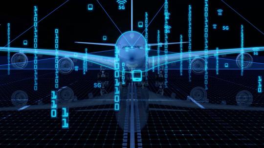 机场飞机飞行数字化运输国际贸易运输