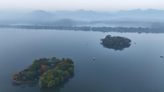 航拍杭州西湖风景区