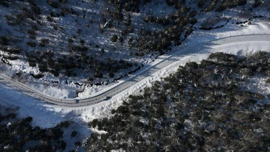 吉林长白山森林公路自驾游旅行航拍风光