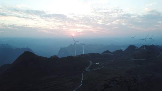 贵州省·安顺市·关岭大峡谷风车发电22视频素材模板下载