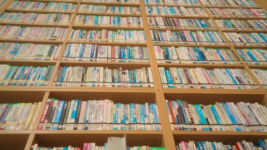 图书馆图书书籍书店书海自习知识海洋视频素材模板下载