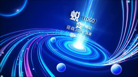 原创4K粒子光线科技企业标题AE模板