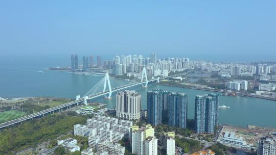 海南省海口市世纪大桥视频素材模板下载