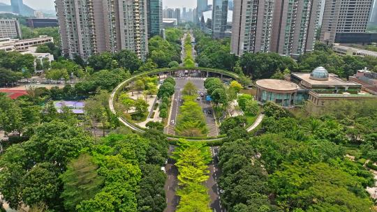 深圳福田福中路高空俯视前进