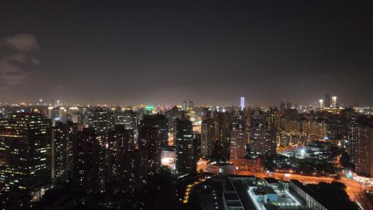 上海徐家汇夜景航拍