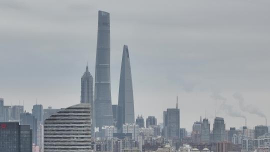 上海航拍外滩金融大厦万国建筑风景黄浦江