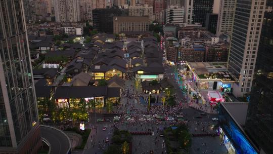 成都太古里 春熙路 夜景 航拍