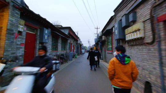 北京东城区东板桥街骑行延时摄影