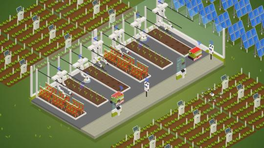 自动化大棚 未来农业 MG动画 二维 机器人